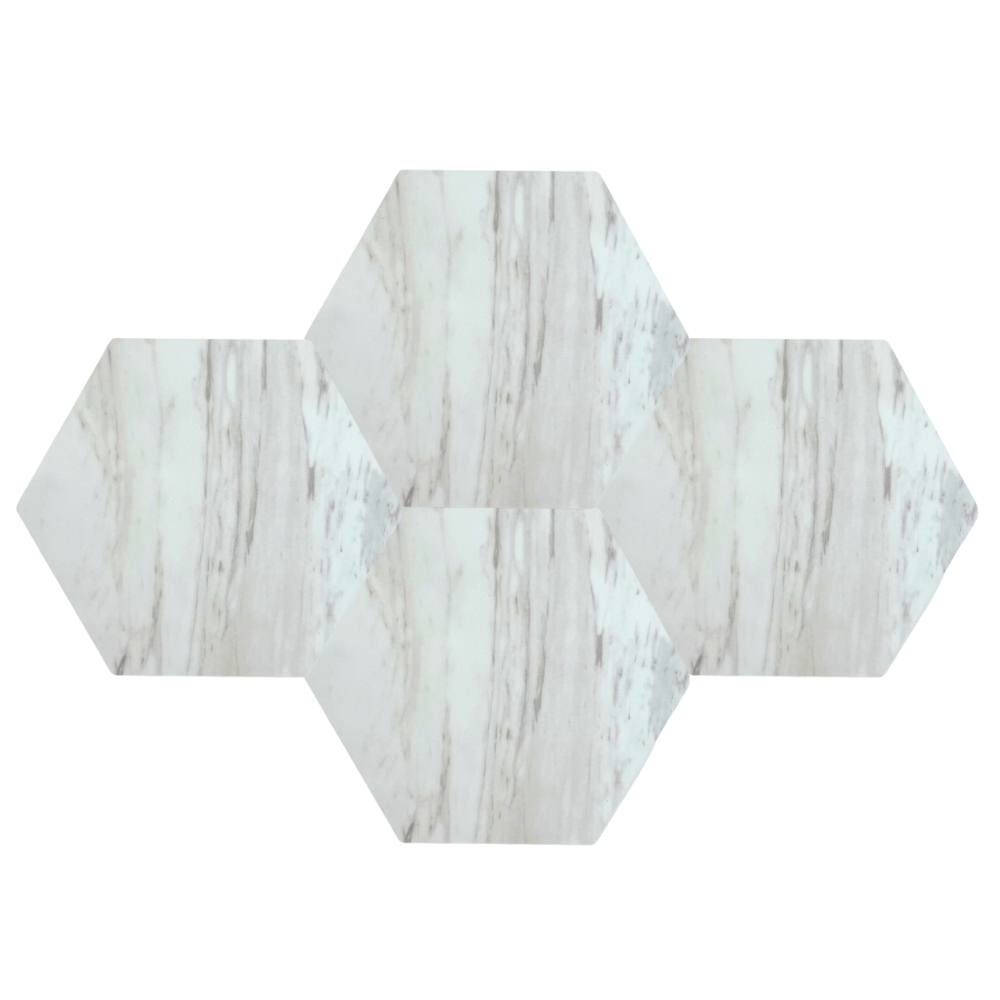 XL Sechseckstein Weiß 1m2