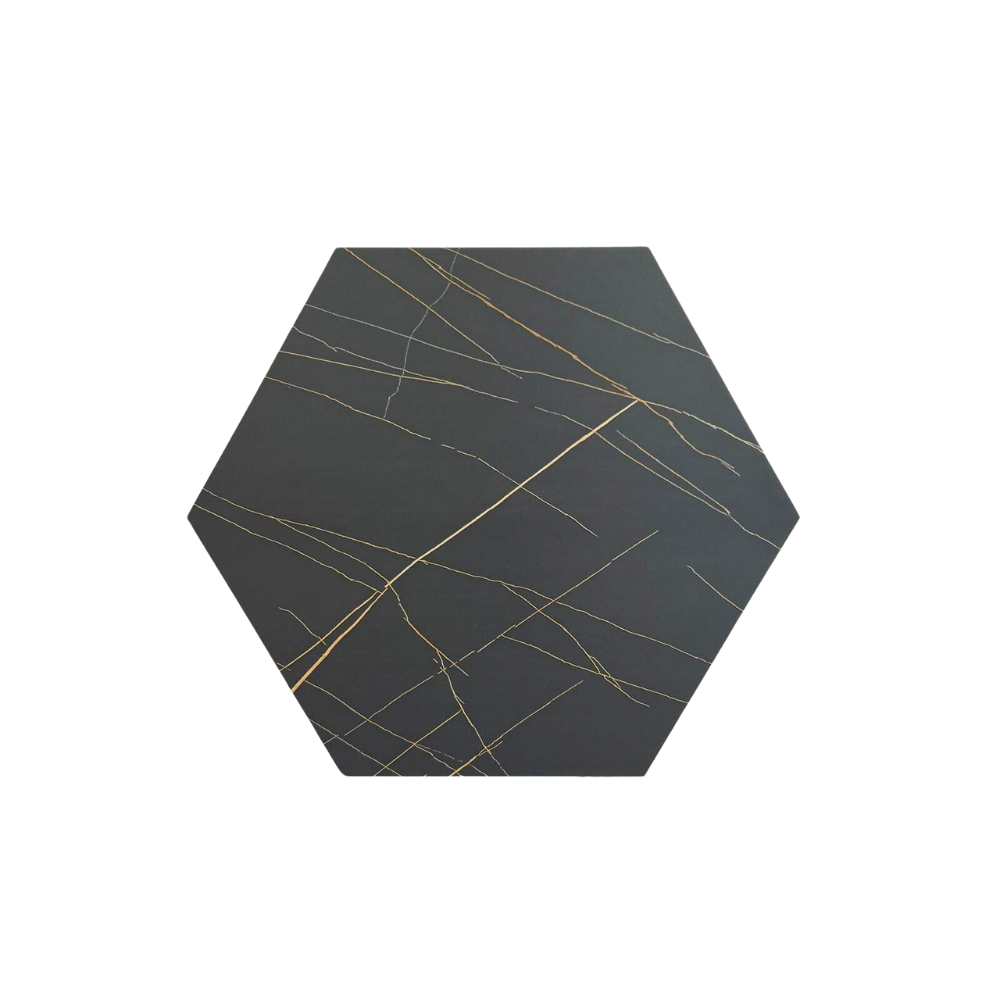 XL Hexagon Black Gold 1m2
