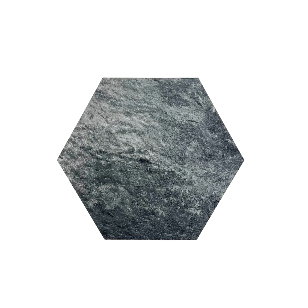 XL Hexagon Slate Black 1m2