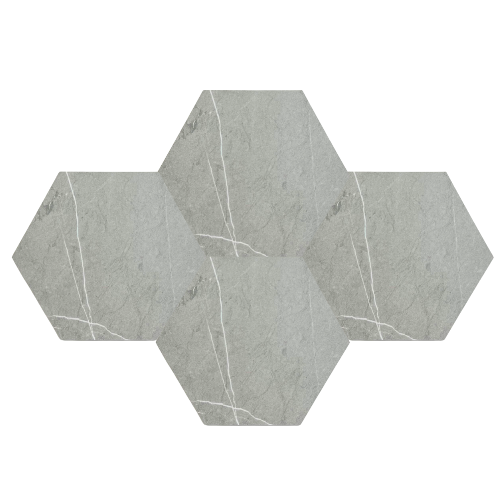 XL Hexagon Light Grey 1m2