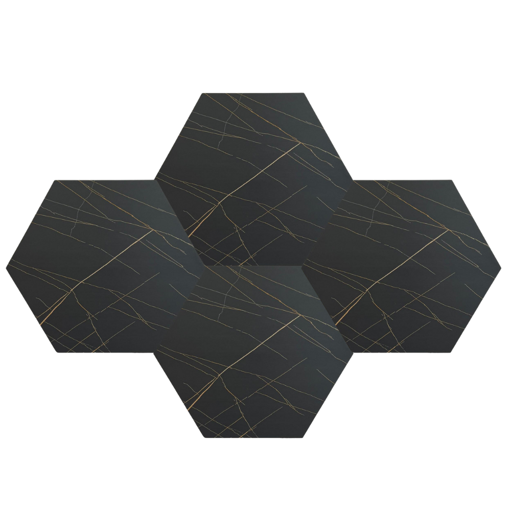 XL Hexagon Black Gold 1m2