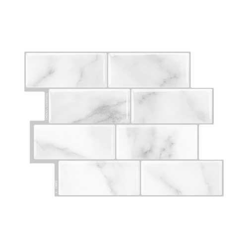 Adesivo Pietre Marmo Bianco 5 stuks