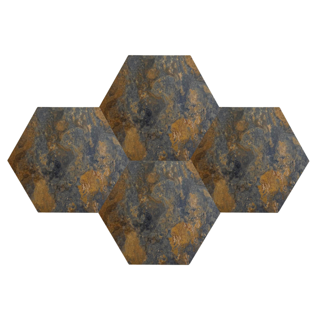 XL Hexagon Slate Gold