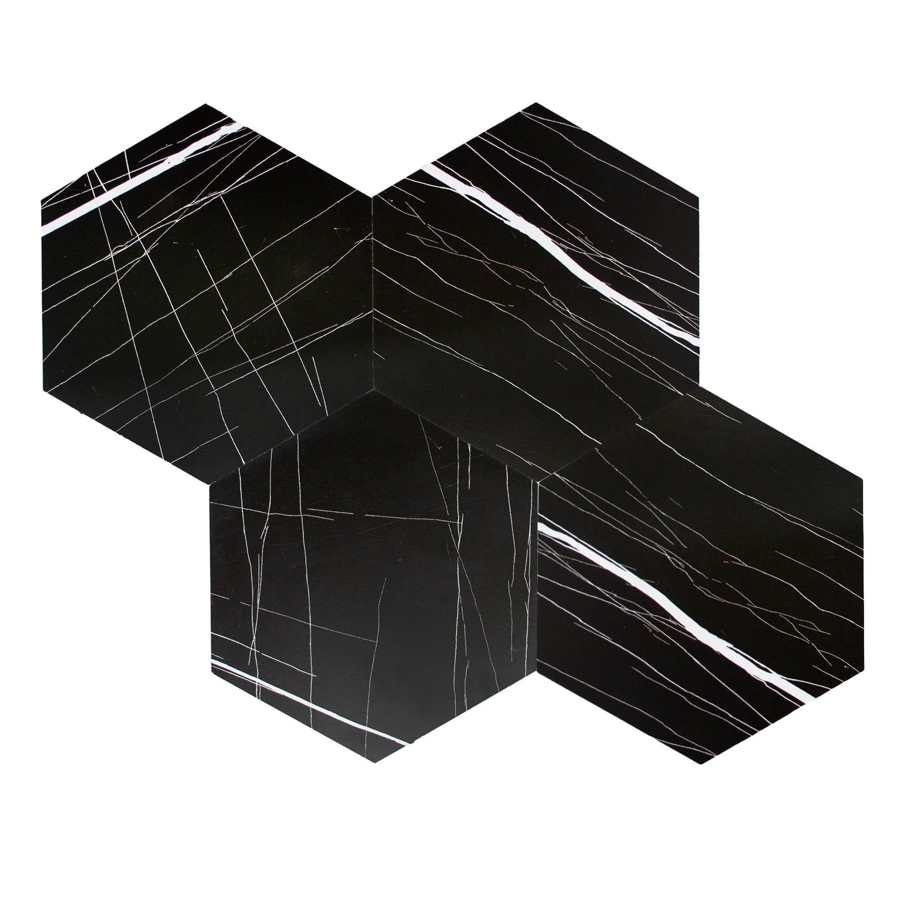 XL Hexagon Black White