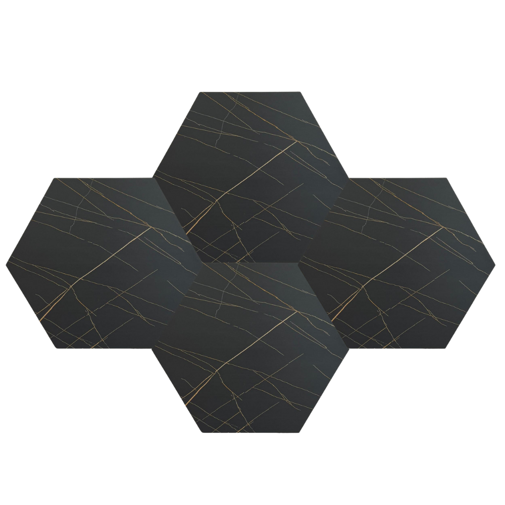 XL Hexagon Black Gold