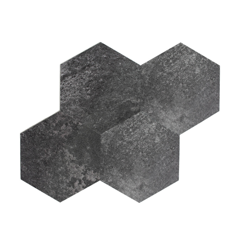 XL Hexagon Slate Black 1m2