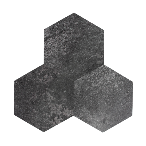 XL Hexagon Slate Black